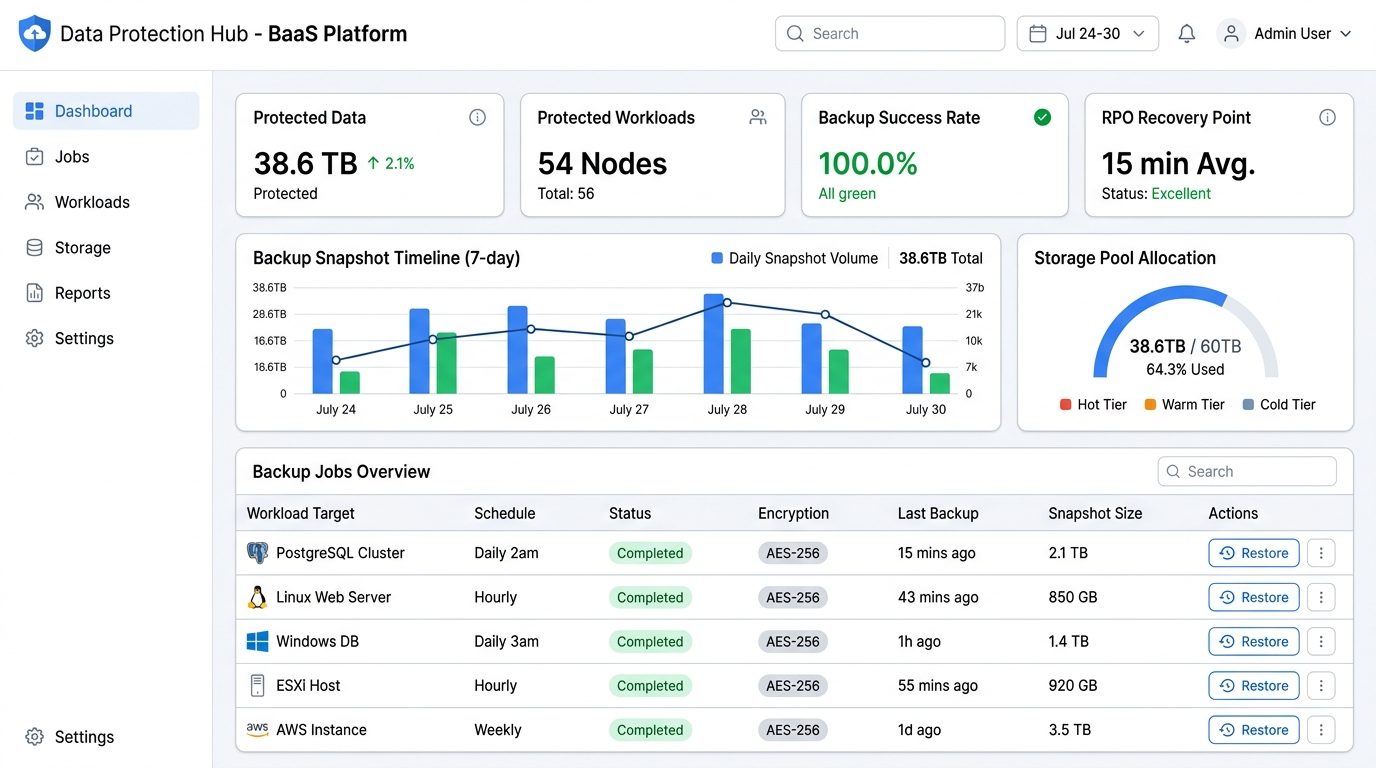 Managed Backup 360 — Bulut Sunucu, Veritabanı & Felaket Kurtarma Platformu